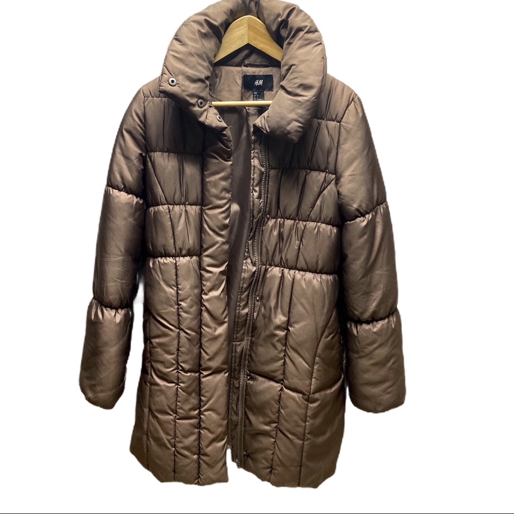 🌞Zara Brown Woman’s Long Puffer Coat Size 4